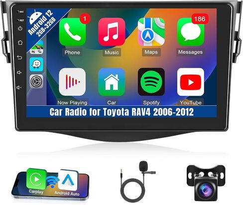 Android Car Radio Upgrade for Toyota RAV4 2006 2007 2008 2009 2010 2011 2012 with Wireless Carplay Android Auto, fit for J.B.L Version, 9 inch Screen/5G WiFi/GPS/SWC/Backup Camera/Bluetooth in Saudi Arabia