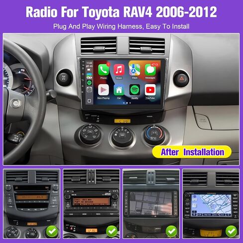Android Car Radio Upgrade for Toyota RAV4 2006 2007 2008 2009 2010 2011 2012 with Wireless Carplay Android Auto, fit for J.B.L Version, 9 inch Screen/5G WiFi/GPS/SWC/Backup Camera/Bluetooth in Saudi Arabia