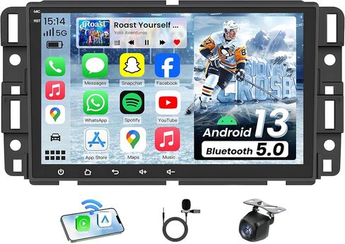 4+64GB Android 13 Car Radio for Chevy Silverado Tahoe Suburban GMC Sierra Yukon 2007-2013: 8 " in Kuwait
