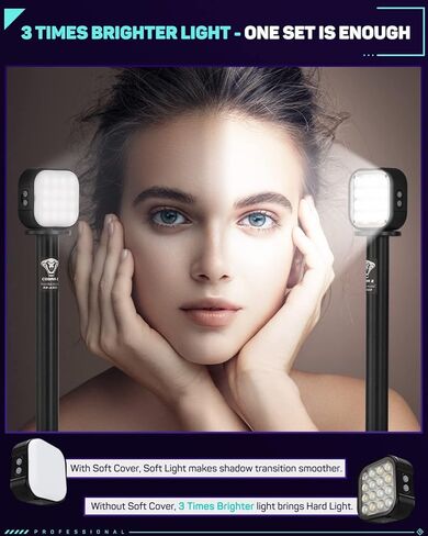 IFOOTAGE HL1 C4 LED Video Light, Handy RGBW On Camera Light, Bluetooth APP Control Magnetic Attraction Video Camera Light, CRI 95+/2700-10000K/2000mAh Rechargeable/Type C Charging, C4 Obsidian Black in Saudi Arabia