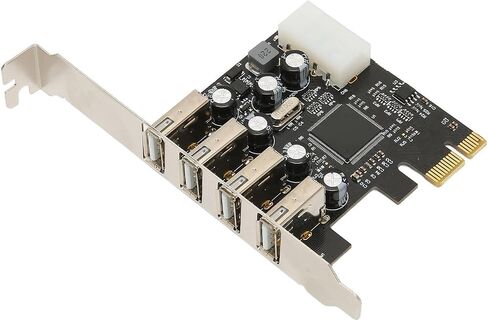 Sanpyl Desktop PC Internal Hub PCI E to USB Expansion Card Hub with 4 USB2.0 Ports,Easy Plug and Play for 10 8 7 OS X in Saudi Arabia