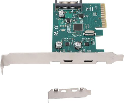 Sanpyl High Speed PCIe to Type C Adapter Card with Dual Ports, Versatile Compatibility, Remote Wake Up Function for PC Users in Saudi Arabia