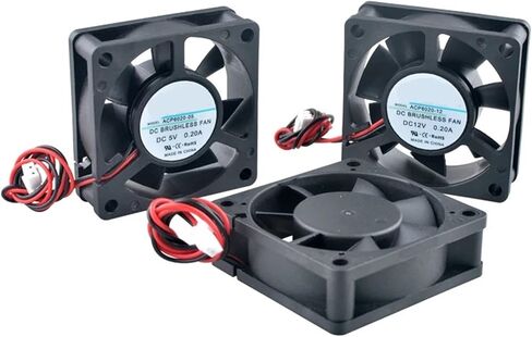ACP6020 60mm 60x60x20mm Axial Cooling Fan 5V/12V/24V DC 2-Pin for Charger, Power Supply, Frequency Converter Cooling System(DC5V Oil Bearing_NO RGB) in Saudi Arabia