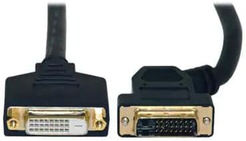 Tripp Lite P562-001-45L DVI-D Dual-Link Extension Cable 1 ft, 45° Left Angle 24+1 Male to 24+5 Female, Gold-Plated, Double Shielded, RoHS, Cloud Care Pre-Configured Bundle Eligible (50 Pack) in Saudi Arabia