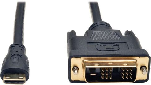 Tripp Lite by Eaton P566-006-MINI 6 ft Mini HDMI to DVI-D Cable, Gold-Plated, 1080p/1920x1200, Shielded EMI/RF, Camcorder Camera Monitor, Cloud Care Pre-Configured Bundle Eligible (1 Pack) in Saudi Arabia