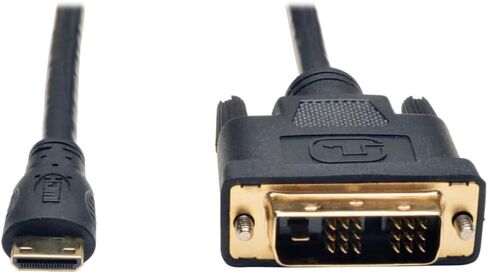Tripp Lite by Eaton P566-006-MINI 6 ft Mini HDMI to DVI-D Cable, Gold-Plated, 1080p/1920x1200, Shielded EMI/RF, Camcorder Camera Monitor, Cloud Care Pre-Configured Bundle Eligible (1 Pack) in Saudi Arabia