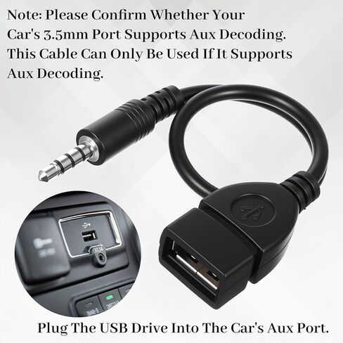 USB إلى Aux Audio Adapter ، سعة 3.5 مم من الذكور Aux Aux Aux Clop إلى USB 2.0 محول محول كابل محول 9 بوصة. in Kuwait