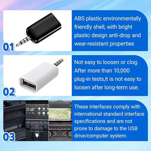 2 PCS AUX إلى محول USB AUX إلى محول الصوت 3.5 مم USB ANIVE in Kuwait