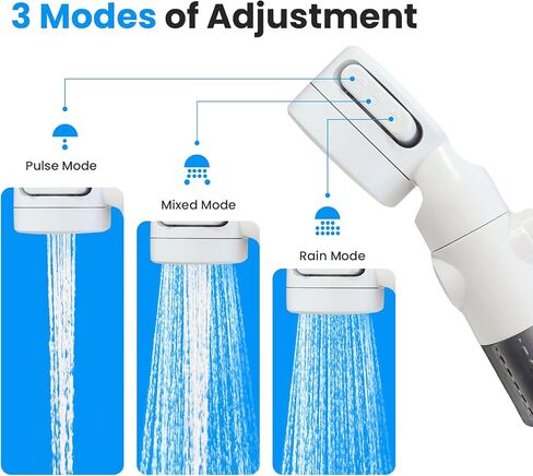 Portable Camping Shower, Outdoor Shower Kit with Pump, Hose, Spray Gun & Folding Bucket, Rechargeable Battery Powered Portable Shower for Camping, Hiking, Beach,RV,Pet Cleaning & Road Trips in Saudi Arabia