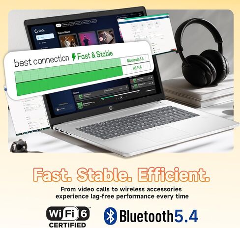 HP 2025 17.3" FHD Laptop, Intel Core i3-N305 (32GB RAM | 1TB SSD), Windows 11 Pro, Wi-Fi 6, Bluetooth, Webcam, Up to 9.5 Hours Battery Life–Business Laptop for Work & Students, w/Accessories in Saudi Arabia