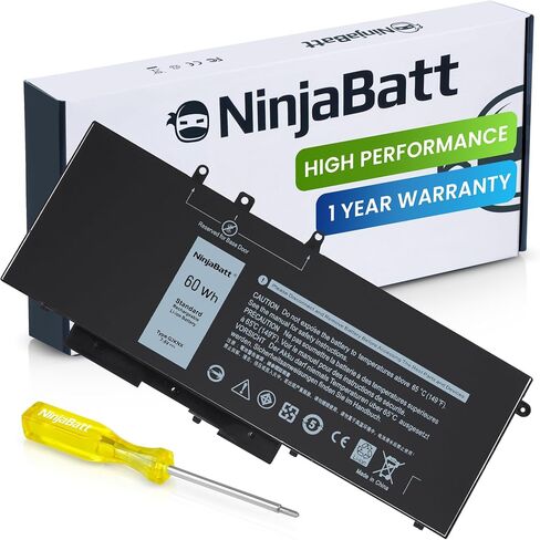 NinjaBatt Battery for Dell 33YDH 17 7000 7779 13 7353 17 7778 15 7778 15 7577 P30E 7786 7773 3779 G5 / 7588 3579 5587 G7 / G3 Latitude 13 3380 14 3490 – High Performance [15.2V/56Wh] in Kuwait