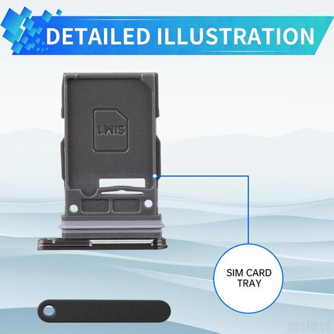 for Samsung Galaxy S24 Plus Sim Card Tray Replacement (Single SIM Version) Onyx Black Card Tray Slot Holder Bracket Adapter with Needle Ejector for S24+ Plus SM-S926U SM-S926U1 in Saudi Arabia