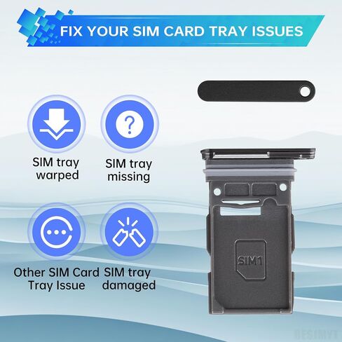 for Samsung Galaxy S24 Plus Sim Card Tray Replacement (Single SIM Version) Onyx Black Card Tray Slot Holder Bracket Adapter with Needle Ejector for S24+ Plus SM-S926U SM-S926U1 in Saudi Arabia