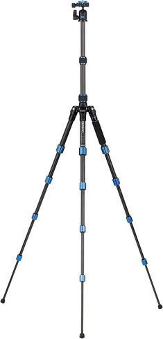 Benro Slim Travel Aluminum Tripod Kit – Lightweight 5-Section Tripod with N00 Ball Head, Arca-Swiss Plate, Reverse Folding Legs & Carrying Case for DSLR, Mirrorless & Smartphone Cameras (FSL09AN00) in Kuwait