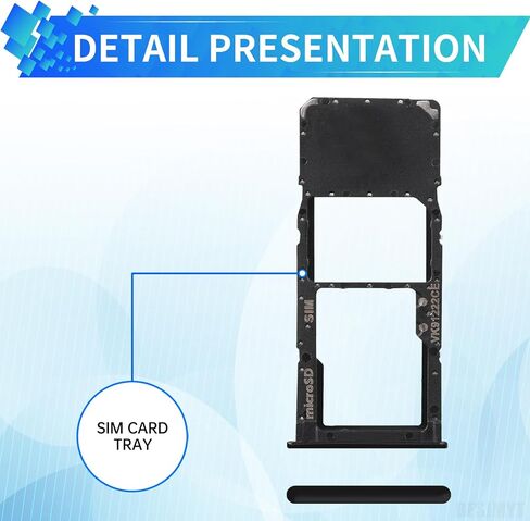 بالنسبة إلى Samsung Galaxy A71 SIM ، استبدال علبة بطاقة SIM (إصدار SIM واحد) Prism Crush Black Card Tresh Slot Adapter مع قاذف الإبرة لـ A71 SM-A715F in Saudi Arabia