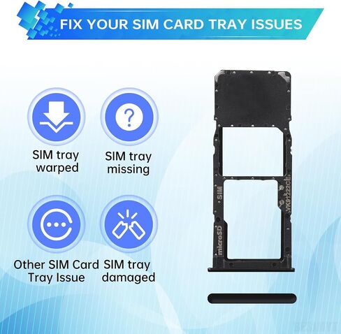 بالنسبة إلى Samsung Galaxy A71 SIM ، استبدال علبة بطاقة SIM (إصدار SIM واحد) Prism Crush Black Card Tresh Slot Adapter مع قاذف الإبرة لـ A71 SM-A715F in Saudi Arabia