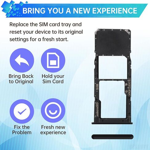 بالنسبة إلى Samsung Galaxy A71 SIM ، استبدال علبة بطاقة SIM (إصدار SIM واحد) Prism Crush Black Card Tresh Slot Adapter مع قاذف الإبرة لـ A71 SM-A715F in Saudi Arabia