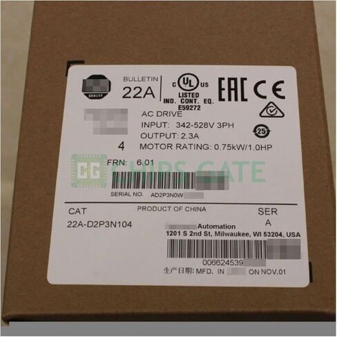 22A-D2P3N104 New 1 PC 22AD2P3N104 4 0.75KW 1.0HP AC Drive in Saudi Arabia