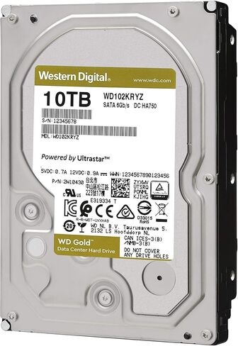 Western Digital Gold 10TB Class Interprise Class Internal Class - 7200 دورة في الدقيقة ، SATA 6 GB/S ، 256 MB CACHE ، 3.5 " - WD102Kryz (متجدد) in Saudi Arabia