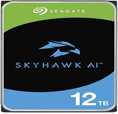 Seagate Skyhawk AI ST12000VE001 12 TB Hard Drive - 3.5" Internal - SATA (SATA/600) - Network Video Recorder, Camera Device Supported - 3 Year Warranty (Renewed) in Saudi Arabia