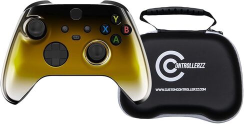 Custom Controllerzz Gold Fade Controller & Case Bundle – Includes Gold Fade Custom Wireless Controller for Xbox Series X/S, Xbox One, PC & Universal Protective Travel Case in Saudi Arabia