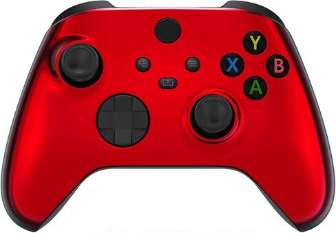 Custom Controllerzz Red Chrome Controller Bundle – Includes Red Chrome Custom Wireless Controller for Xbox Series X/S, Xbox One, PC & Braided USB-C Cable & Universal Protective Case in Saudi Arabia