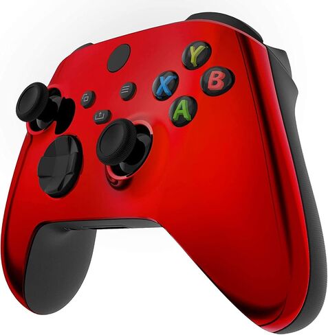 Custom Controllerzz Red Chrome Controller Bundle – Includes Red Chrome Custom Wireless Controller for Xbox Series X/S, Xbox One, PC & Braided USB-C Cable & Universal Protective Case in Saudi Arabia