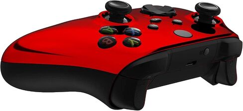 Custom Controllerzz Red Chrome Controller Bundle – Includes Red Chrome Custom Wireless Controller for Xbox Series X/S, Xbox One, PC & Braided USB-C Cable & Universal Protective Case in Saudi Arabia