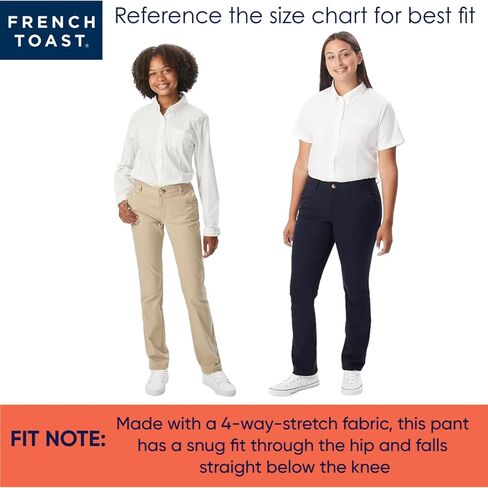 French Toast Women's Straight Fit Stretch Twill Pant in Saudi Arabia