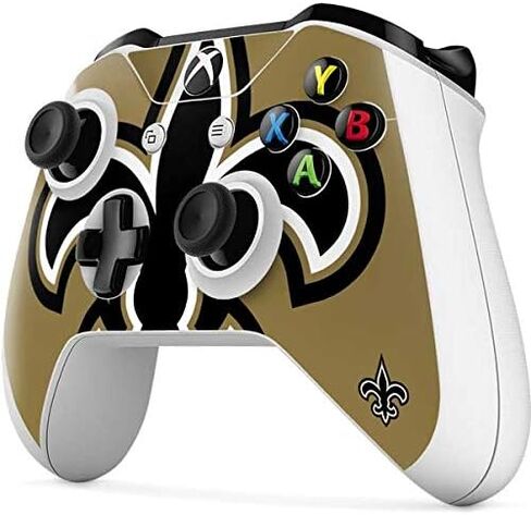 Skinit Decal Gaming Skin Compatible with Xbox One S Controller - Officially Licensed NFL New Orleans Saints Large Logo Design in Saudi Arabia