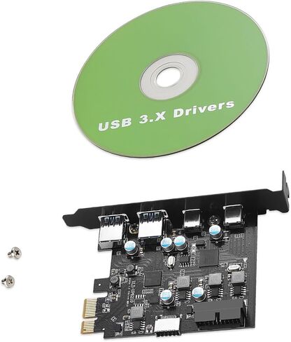 6-Ports USB PCIe Card, PCI Express to Type C USB-A Type-E 19-PIN Expansion Card, Up to 5Gbps New in Saudi Arabia