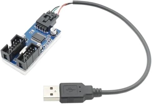 Motherboard 9-pin USB Head Multiplier 1 to 2 Ports 4 Ports 9PIN Female 1 Drag 4 Splitter Adapter Card Cable in Saudi Arabia