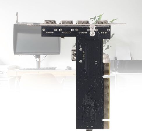 PCI E to USB 2.0 Card PCI E USB 2.0 Expansion Card 4 External Ports 1 Internal Port 480Mbps High Speed Backward Compatible with USB 1.0/1.1 for Desktop Computer in Saudi Arabia