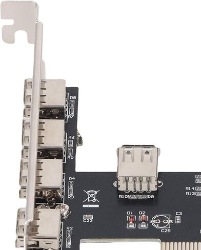 PCI E to USB 2.0 Card PCI E USB 2.0 Expansion Card 4 External Ports 1 Internal Port 480Mbps High Speed Backward Compatible with USB 1.0/1.1 for Desktop Computer in Saudi Arabia