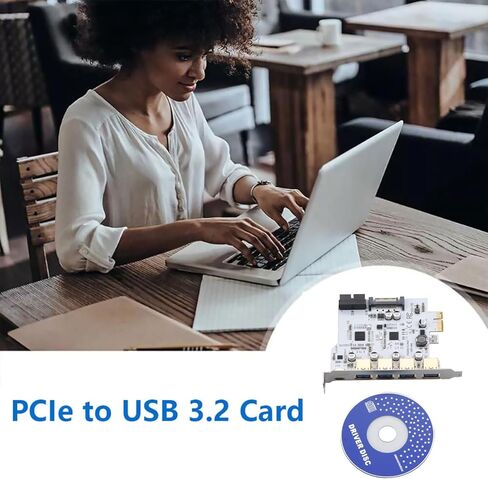 PCIE إلى USB 3.2 بطاقة توسيع Gen1 مع واجهات من النوع A-A 19PIN TYPE-C MAX 5GBPS نقل البيانات RENSAs لجهاز كمبيوتر سطح المكتب in Kuwait
