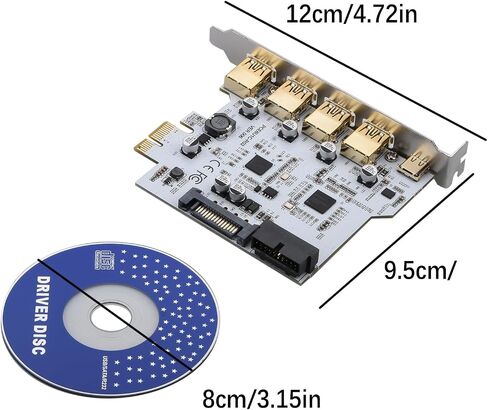 PCIE إلى USB 3.2 بطاقة توسيع Gen1 مع واجهات من النوع A-A 19PIN TYPE-C MAX 5GBPS نقل البيانات RENSAs لجهاز كمبيوتر سطح المكتب in Kuwait
