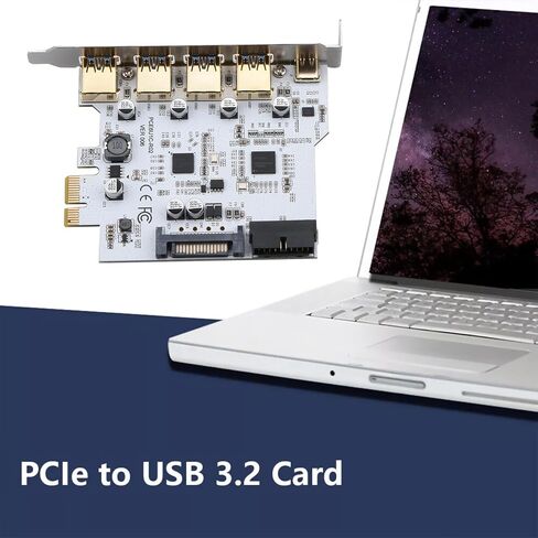 PCIE إلى USB 3.2 بطاقة توسيع Gen1 مع واجهات من النوع A-A 19PIN TYPE-C MAX 5GBPS نقل البيانات RENSAs لجهاز كمبيوتر سطح المكتب in Kuwait