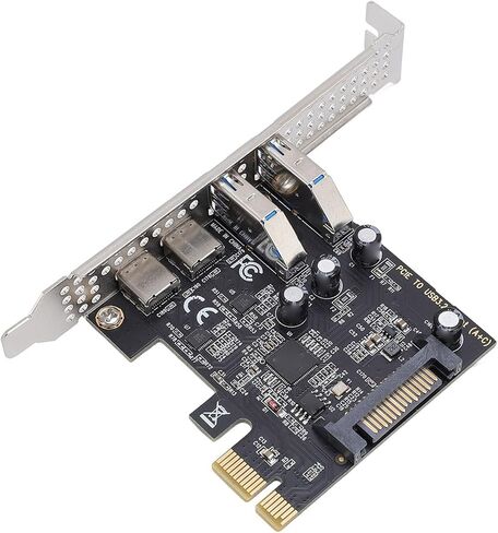 ASHATA PCIE USB 3.2 Card, PCIE to USB and Type C Expansion Card with 5Gbps High Speed, Serial ATA Interface Support X1 X4 X8 X16 Stable Power Delivery for Desktop PC in Saudi Arabia