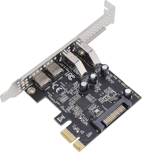 بطاقة توسيع POSA PCIE USB3.2 النوع C 5GBPS TRANSPED Highspeed 11 & متوافق 2 USB 3. محول POTS PCIE X1 لجهاز كمبيوتر سطح المكتب in Saudi Arabia