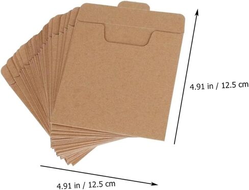 25Pcs Kraft CD Envelopes Multi Function CD Storage Bags for Easy Organization and Lightweight CD Pockets to Protect Your Collection for Music Enthusiasts in Saudi Arabia