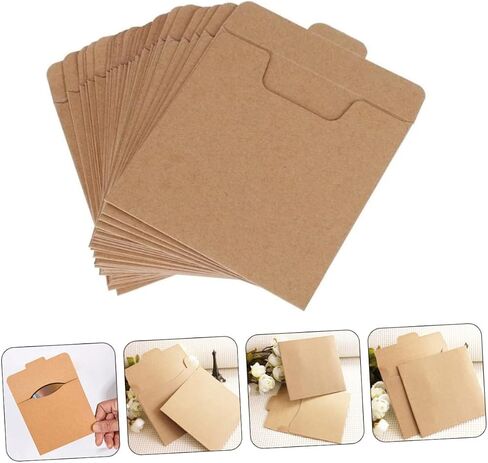 25Pcs Kraft CD Envelopes Multi Function CD Storage Bags for Easy Organization and Lightweight CD Pockets to Protect Your Collection for Music Enthusiasts in Saudi Arabia