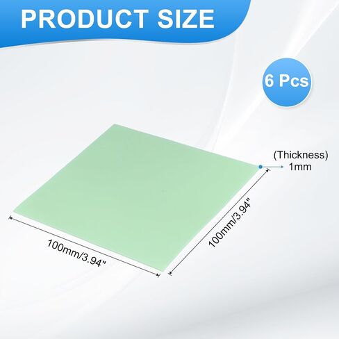 PATIKIL THERMAL PADS 100X100X1MM ، 6 حزمة من وسادة تبريد السيليكون ل CPU GPU IC PCIE M.2 2280 SSD NVME DISTINK ، الأخضر in Saudi Arabia