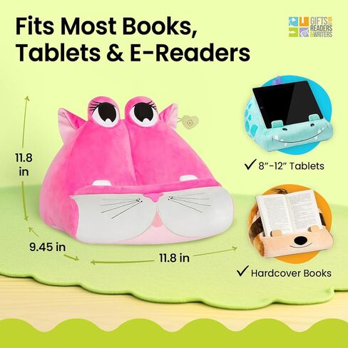 حامل iPad للأطفال من Cuddly Reader | حامل التابلت | حامل الكتب| وسادة القراءة | القراءة في السرير في المنزل | وسادة مسند للكمبيوتر اللوحي | فكرة هدية ممتعة ومبتكرة للقراء ومحبي الكتب (الكسلان) in Kuwait