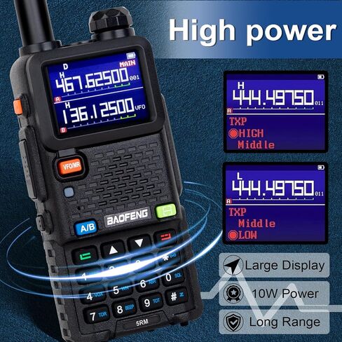 BaoFeng UV-5R Pro 5 حزمة راديو عالي الطاقة 144-148 ميجا هرتز / 420-450 ميجا هرتز راديو هام محمول باليد اتجاهين مع هوائي TIDRADIO-771 جهاز اتصال لاسلكي للطرق الوعرة in Kuwait