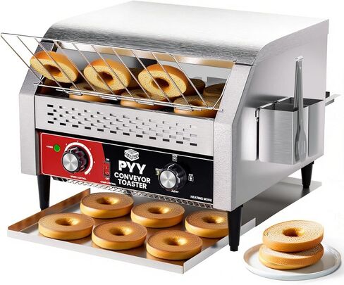 PYY Commercial Commercial Commercial Toaster - محامصات الحزام الصناعي الكهربائي الفرن من الفولاذ المقاوم للصدأ من الفولاذ المقاوم للصدأ TOSTADORA TRANSPORTADA لخبز الكعك بوفيه مطعم 450 شريحة/ساعة in Kuwait