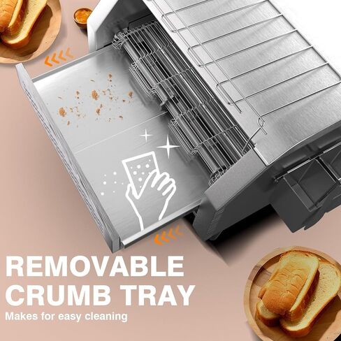 PYY Commercial Commercial Commercial Toaster - محامصات الحزام الصناعي الكهربائي الفرن من الفولاذ المقاوم للصدأ من الفولاذ المقاوم للصدأ TOSTADORA TRANSPORTADA لخبز الكعك بوفيه مطعم 450 شريحة/ساعة in Kuwait