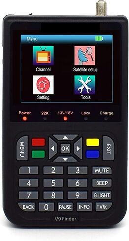 مكتشف الأقمار الصناعية الرقمية ، F9 Finder Digital Satellite Finder 3.5 بوصة LCD Satellite Finder Digital Satellite Signer Meter Meter Meter Satfinder ، Matelite Meter in Kuwait