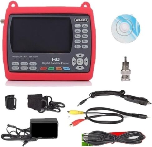 مكتشف الأقمار الصناعية الرقمية ، WS-6951 Hanadheld SAT Finder DVB-S2 4.3 بوصة TFT STALLITE MATER DVB-S2 in Kuwait