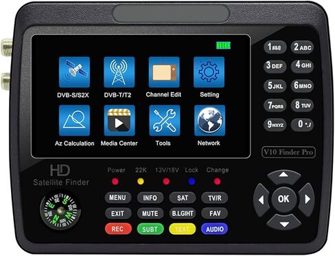 مكتشف الأقمار الصناعية الرقمية ، V10 Finder Prosatellite Signal Finder Meter Meter Meter Satfinde Digital Satellite Finder 4.3 Inch LCD STANTER in Kuwait