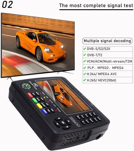 مكتشف الأقمار الصناعية الرقمية ، V10 Finder Prosatellite Signal Finder Meter Meter Meter Satfinde Digital Satellite Finder 4.3 Inch LCD STANTER in Kuwait